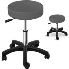 Rotary Cosmetic Stool on wheels Physa AVERSA - Gray