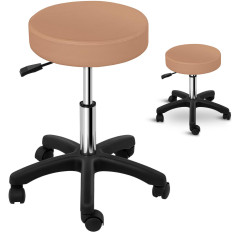 Tabouret cosmétique rotatif sur roues Physa Aversa - Cappucino