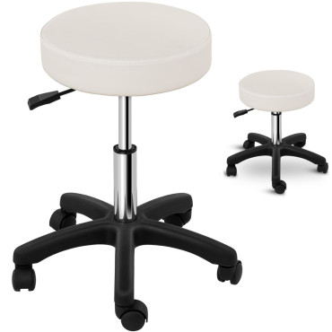 Rotaciniai kosmetiniai išmatai ant ratų Physa Avera - smėlio spalvos