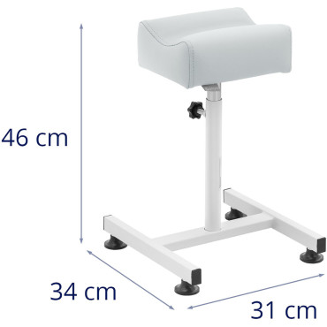 Piglioccoglio cosmetico per pedicure ad altezza regolabile fino a 67 cm a 80 kg - grigio chiaro