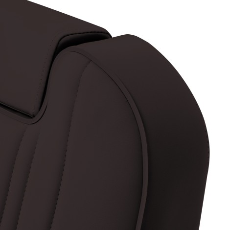 Barberstuhl Gabbiano Rufo braun — Detailaufnahme Armlehne