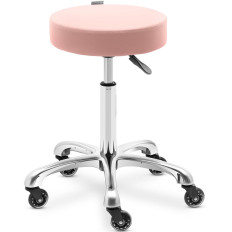 Sgabello Sgabello cosmetico Rotary su ruote worcester - Polvere rosa