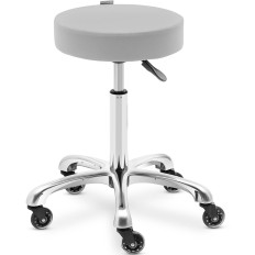 Rotary-Hocker-Hocker auf Worcester-Rädern - hellgrau