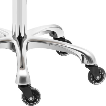 Taburete de heces rotativas en las ruedas de Worcester - gris claro