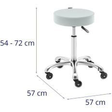 Tabouret cosmétique rotatif sur Worcester roues - Pistache