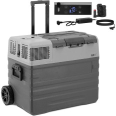 Koelkast toerist op wielen met vriesfunctie 12/24 V DC / AC 60 W 52 L