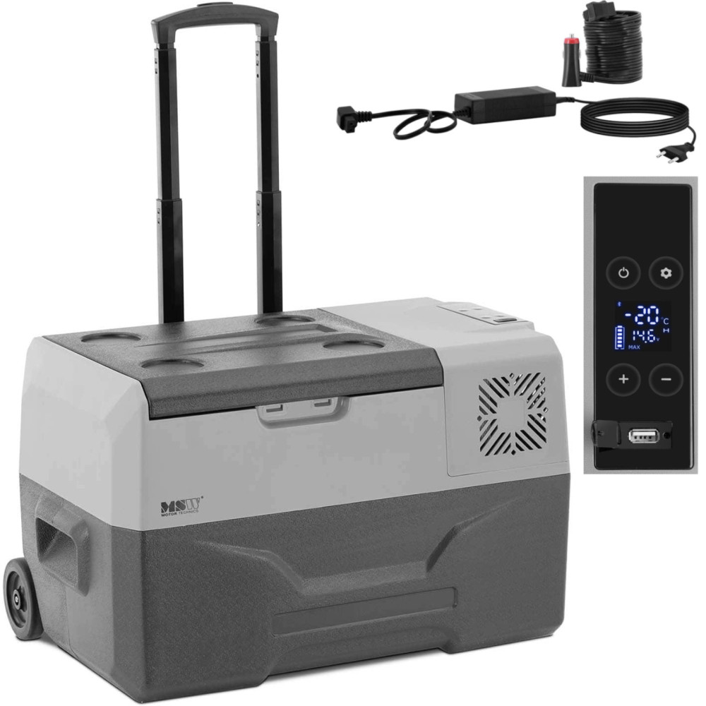 Refrigerador Turista sobre ruedas con función de congelación 12/24 V DC / AC 60 en 30 l