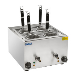Pasta cooker with faucets...