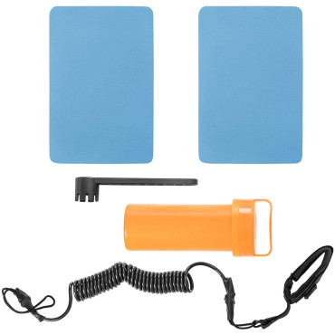 Support de baignade pompé de deux chambres avec accessoires 105 kg - bleu clair