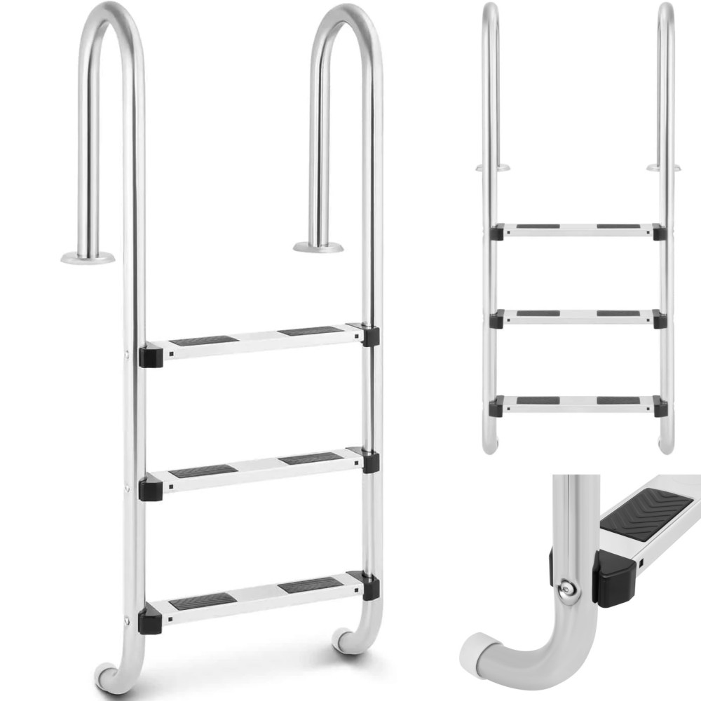 Rebrík pre fond z nehrdzavejúcej ocele 3 kroky 1320 mm