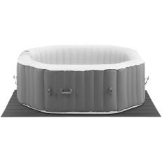 Jardim jacuzzi inflável 130 massas massageando 6 pessoas 910 l cinza-branco