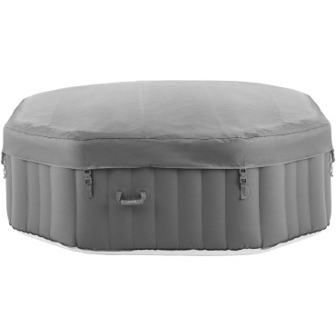 Jardim jacuzzi inflável 130 massas massageando 6 pessoas 910 l cinza-branco