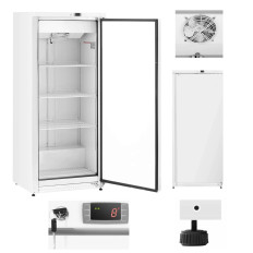 Kylskåp Catering Kylskåp Stål 4 hyllor 590 L 228 W - Vit