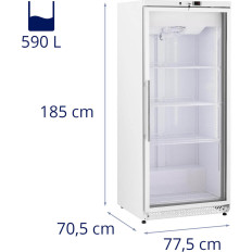 Kjøleskap Gastronomi Kjøleskap Glassert 4 Hyller 590 L 228 W