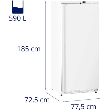 Frigorífico Catering Aço 4 Prateleiras 590 L 228 W - Branco