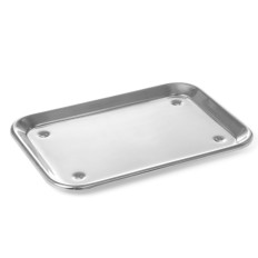 Display vassoio con presentazione alimentare in acciaio 240x170mm - Hendi 407202