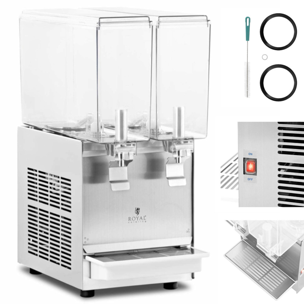 Dispenser hladilnik razpršilnik za dvojno pijačo sokovi 2 x 10 l 290 w