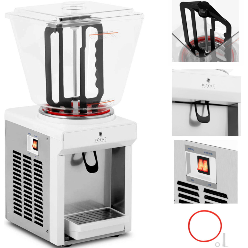 Annostelulämmitteinen annostelija sekoittimella juoda mehut 25 l 240 W