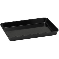Vleeslade container en voedsel met melamine 350x250x40mm zwart - Hendi 568200