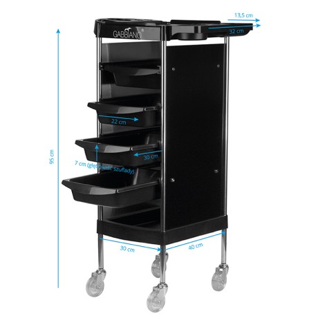 Assistente per parrucchieri Gabbiano fx11-b nero