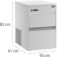Baar Cuber Ice Cube Machine 50 kg / päev 13 kg 350 W