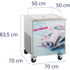 Machine for Thai Rolled ice cream plate 50 x 50 cm 600 w