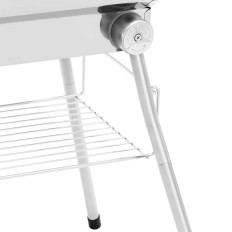 Grill premoga z zložljivo rešetko in polico 53 x 26 cm