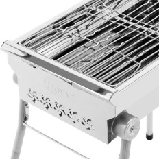 Grill di carbone pieghevole con grata 43 x 25 cm