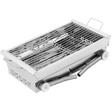 Steenkoolgrill vouwen met rooster 43 x 25 cm