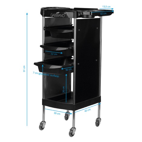 Gabbiano kappersassistent fx11-a zwart