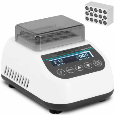 Torrt laboratoriumbad med kyl- och programmeringsfunktion 15-100 C LED
