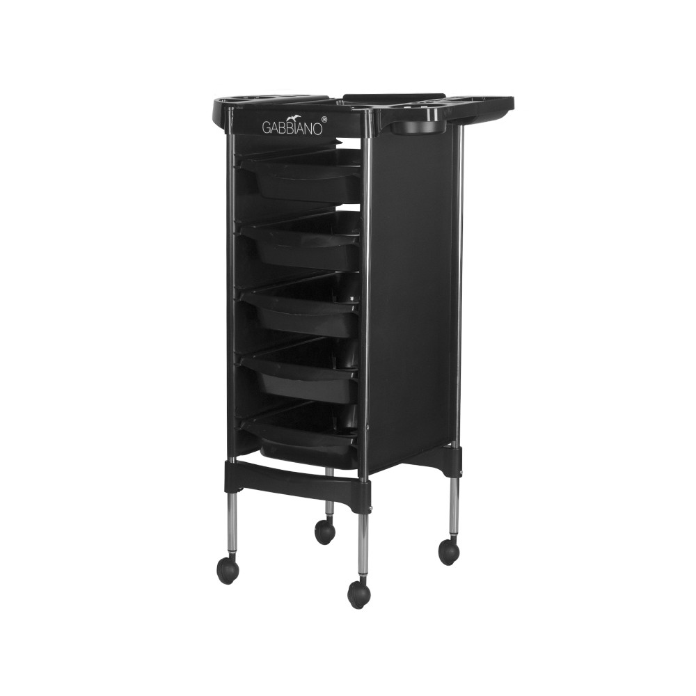 Gabbiano kapperswagen fx11-5 zwart — zijaanzicht