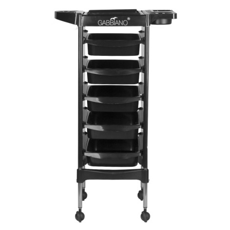 Chariot de coiffure Gabbiano fx11-5 noir — vue de face