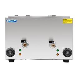 Macaroner Matlar för matlagning pasta och dumplings 2 kamrar med kranar