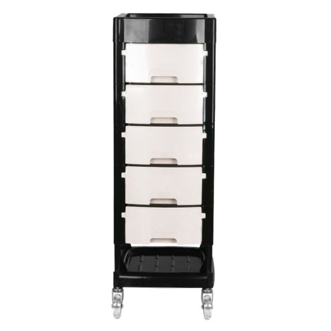 Chariot assistant coiffure Gabbiano ft65 noir/blanc — vue de face