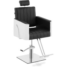 Barber Cosmetic Barber sedežem s podnožjem višine 47-63 cm črno-bela