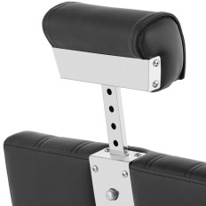 Barbeiro cosmético barbeiro assento com a banda de mão da altura 47-63 cm preto e branco