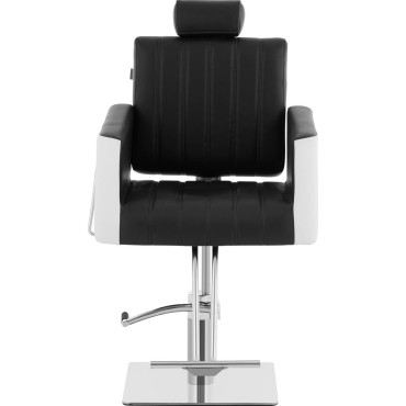 Barber Cosmetic Barber Seating with the footstool of the height 47-63 cm Black and white