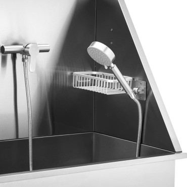 Groomerska bathtub for bathing dog animal washing with a ramp 122 x 56 x 142 cm