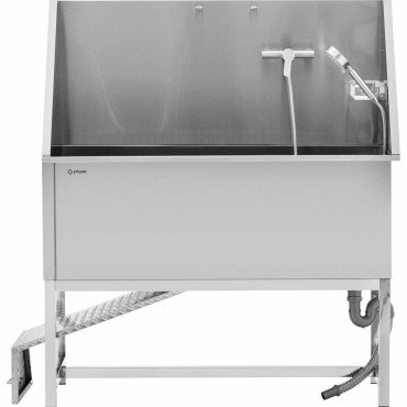 Groomerska bathtub for bathing dog animal washing with a ramp 122 x 56 x 142 cm