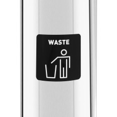 Mand voor afval segregatie container ronde zilver 45 L - gemengd afval
