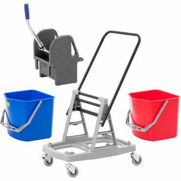 Trolley de limpeza. Pavimentação 2 balde. Excessional 2x 17 l
