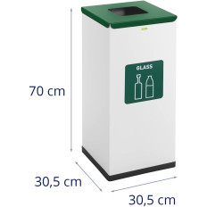 Korbbehälter zum Sortieren von Sortieren Abfallabfälle 60 l - Glas