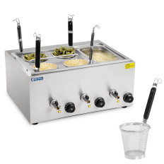 Macaroner Matlar voor het koken van pasta en dumplings met een haren 3 kamers met kranen
