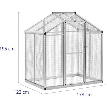 Aviary. Gaiola externa para pássaros de mamíferos 122 x 178 x 195 cm