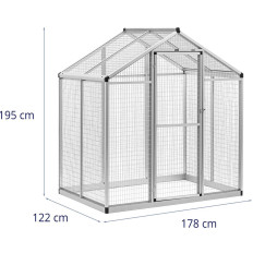 Aviary. External cage for birds of mammals 122 x 178 x 195 cm