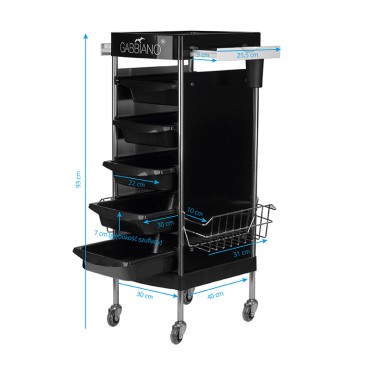 Gabbiano fx11e zwarte kappersassistent