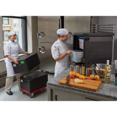 Contenitore isolante termico termico caricato dalla parte anteriore 4 x GN 1/1 altezza 100 mm