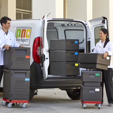 Thermal thermal insulating container Loaded from the front 4 x GN 1/1 height 100 mm