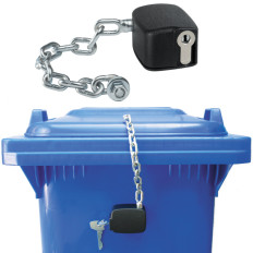 Kettingslot Close-up van een draadcontainer voor 80L - 1100L